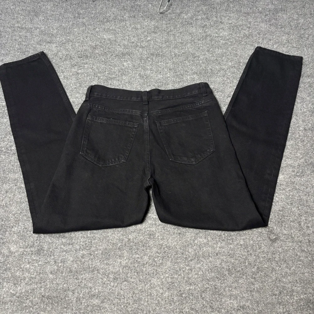 COS Jeans Mens 29x32 Black Regular Tapered Leg Mid Rise Cotton Button Fly